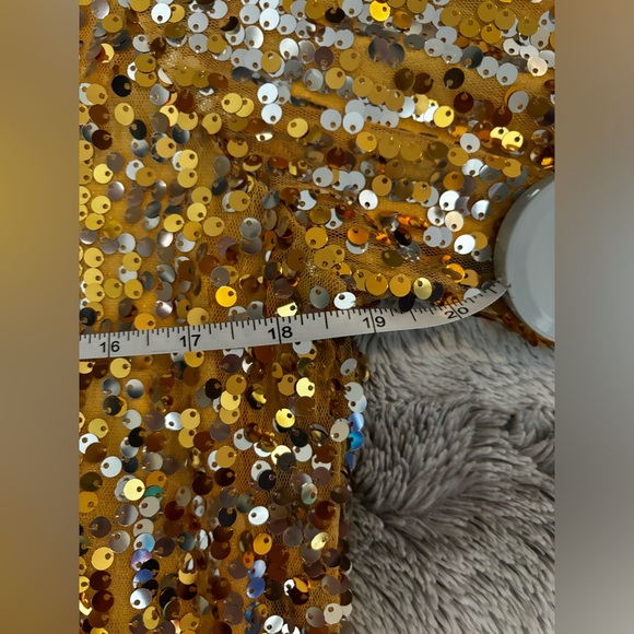 Womens Long Sleeve Sequin Zipper Jacket with Ribbed Cuffs - Picture 11 of 13